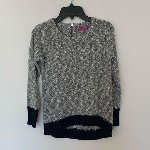 Girls’ White and Black Aqua Sweater